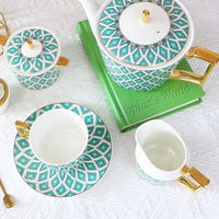 The Edwardian Emerald Bone China Tea Set