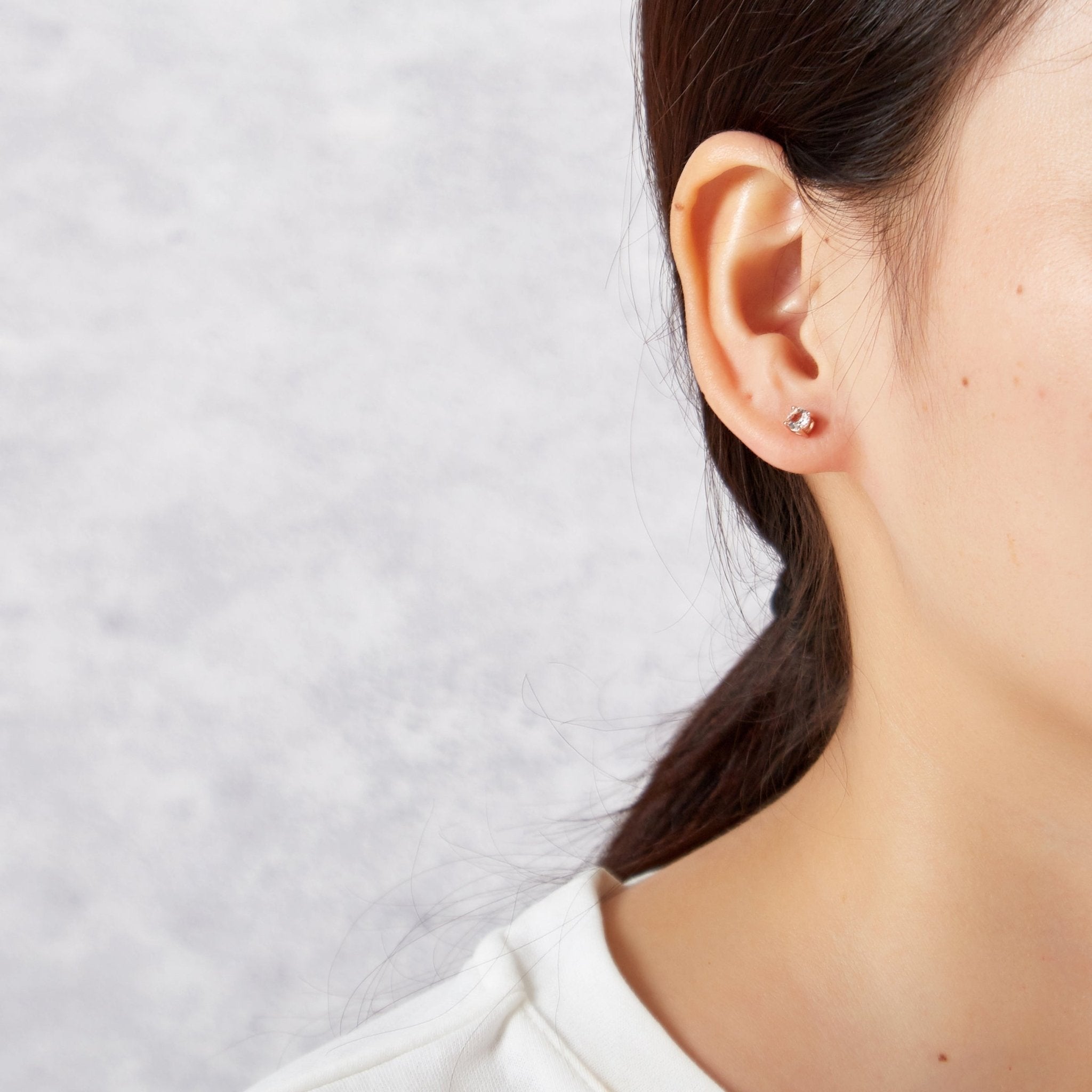 Three Pack of Rose Gold Plated 4mm, 5mm & 6mm Earrings Created with Zircondia® Crystals