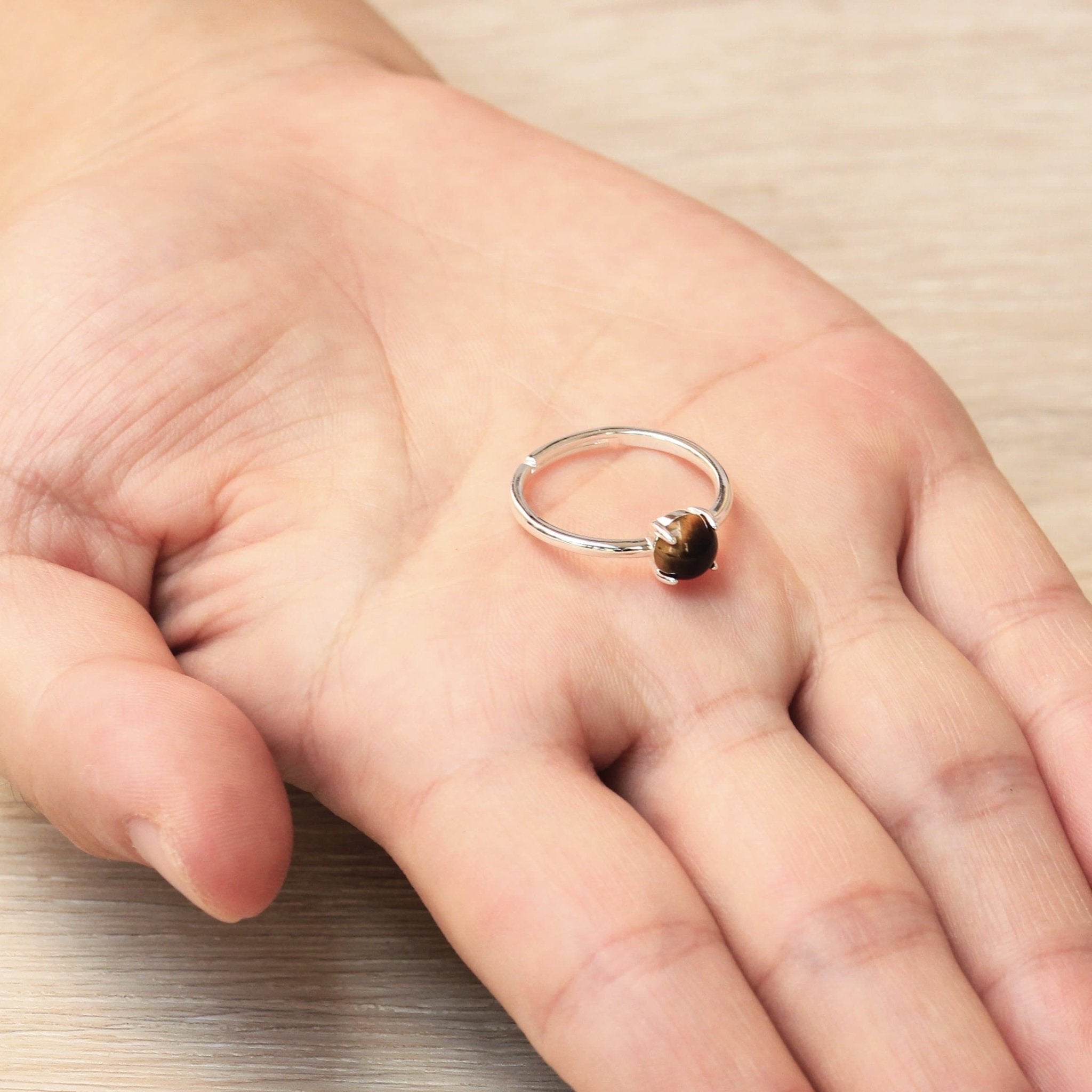 Tigers Eye Adjustable Ring