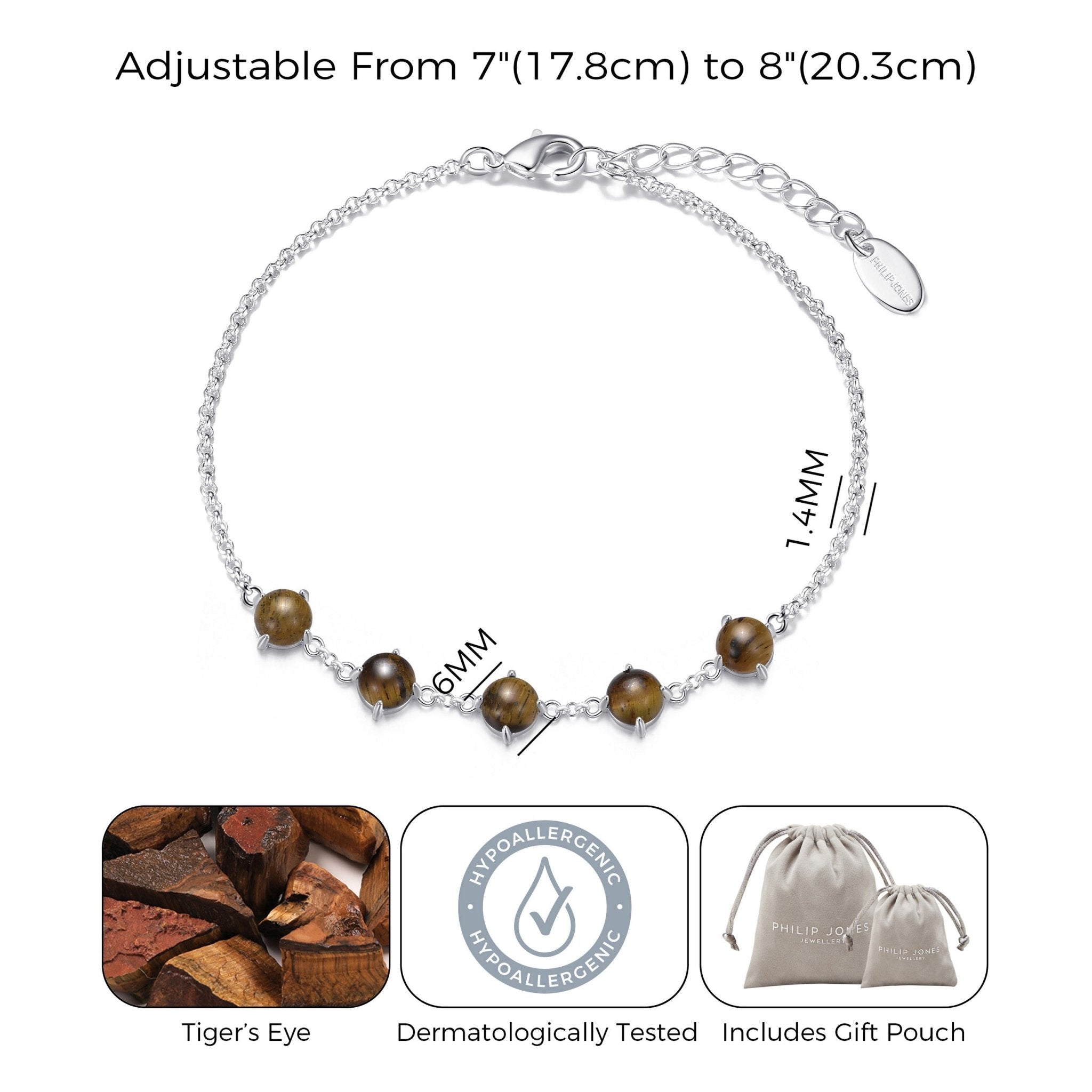 Tiger's Eye Gemstone Bracelet
