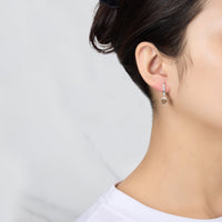 Tigers Eye Gemstone Heart Charm Hoop Earrings with Quote Card