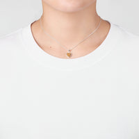 Tigers Eye Gemstone Heart Necklace