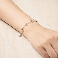 Tigers Eye Gemstone Multi Heart Friendship Bracelet