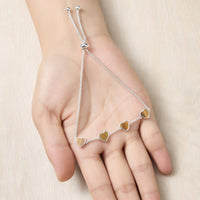 Tigers Eye Gemstone Multi Heart Friendship Bracelet