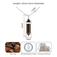 Tiger's Eye Genuine Gemstone Necklace