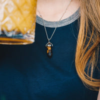 Tiger's Eye Genuine Gemstone Necklace