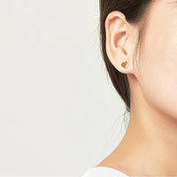 Tiger's Eye Heart Stud Earrings with Quote Card