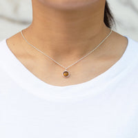 Tiger's Eye Necklace with Quote Card