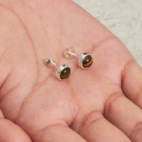 Tigers Eye Stud Earrings