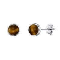 Tigers Eye Stud Earrings with Quote Card