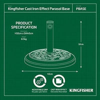 Cast Iron Effect Garden Parasol Umbrella Base