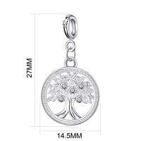 Tree of Life Charm Created with Zircondia® Crystals