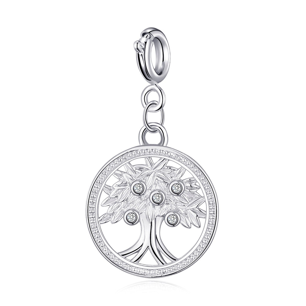 Tree of Life Charm Created with Zircondia® Crystals