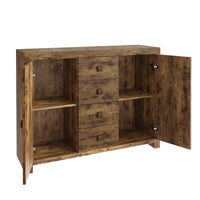 Jakarta Large Sideboard Natural 2 Doors 4 Shelves 4 Drawers