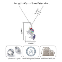 Unicorn Necklace with Zircondia® Crystals