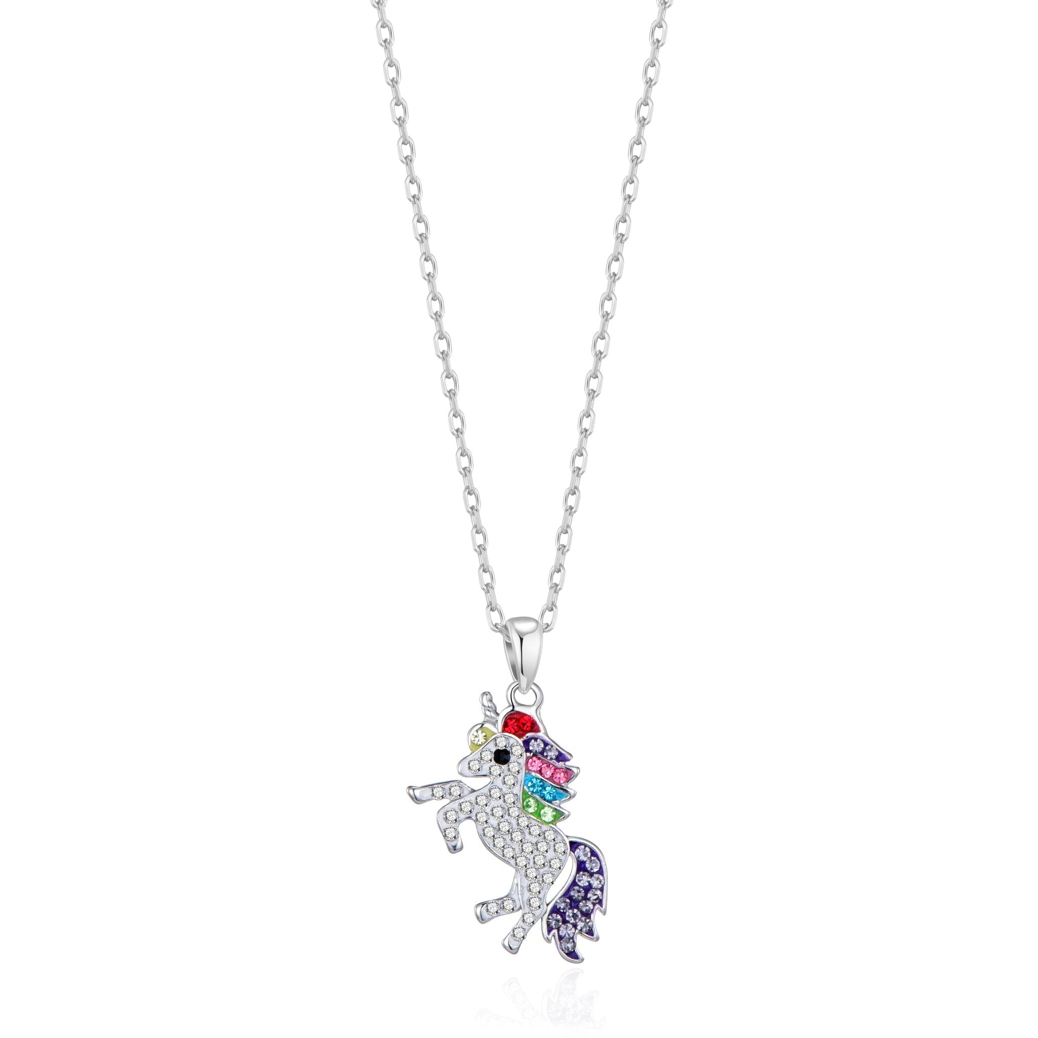 Unicorn Necklace with Zircondia® Crystals