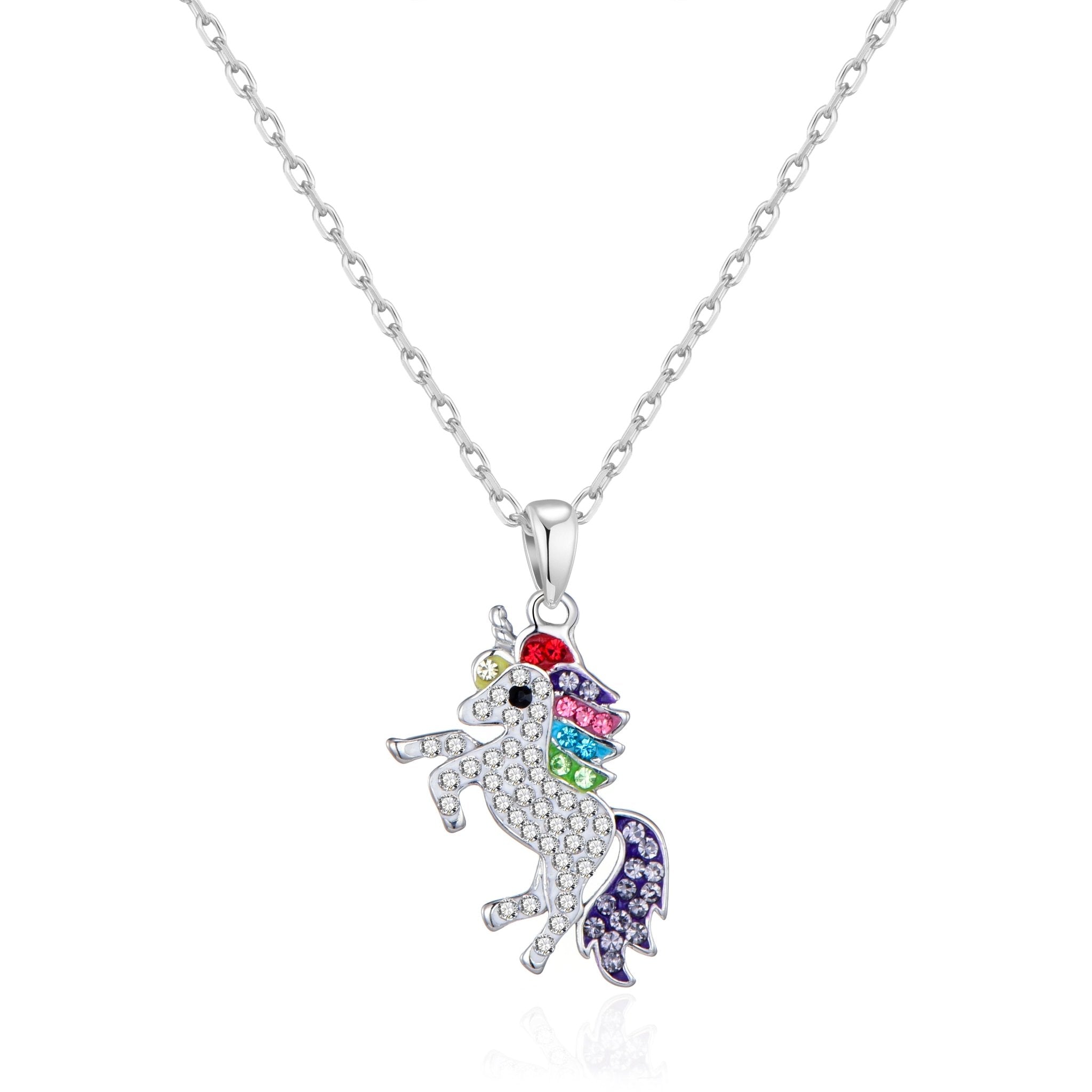 Unicorn Necklace with Zircondia® Crystals