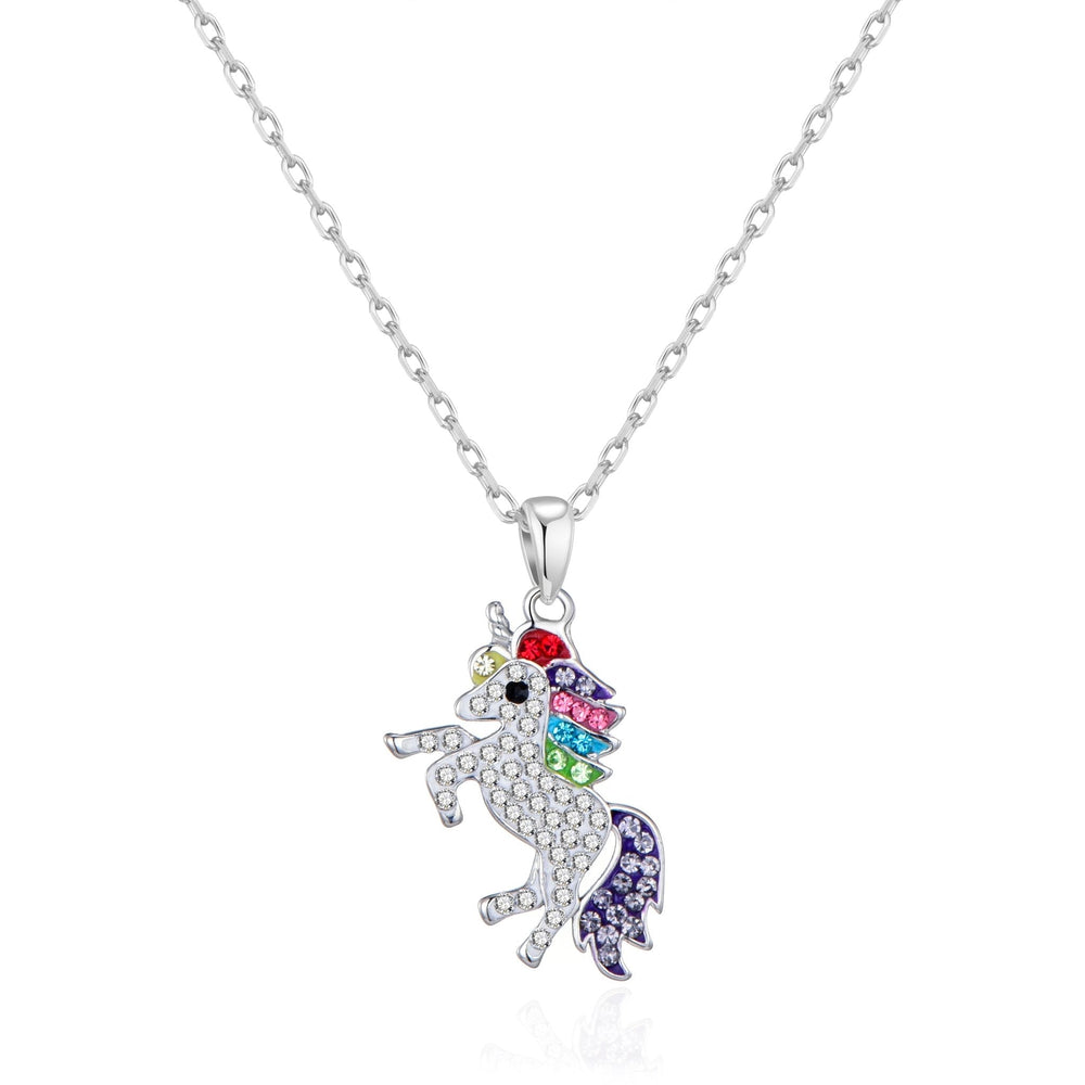 Unicorn Necklace with Zircondia® Crystals