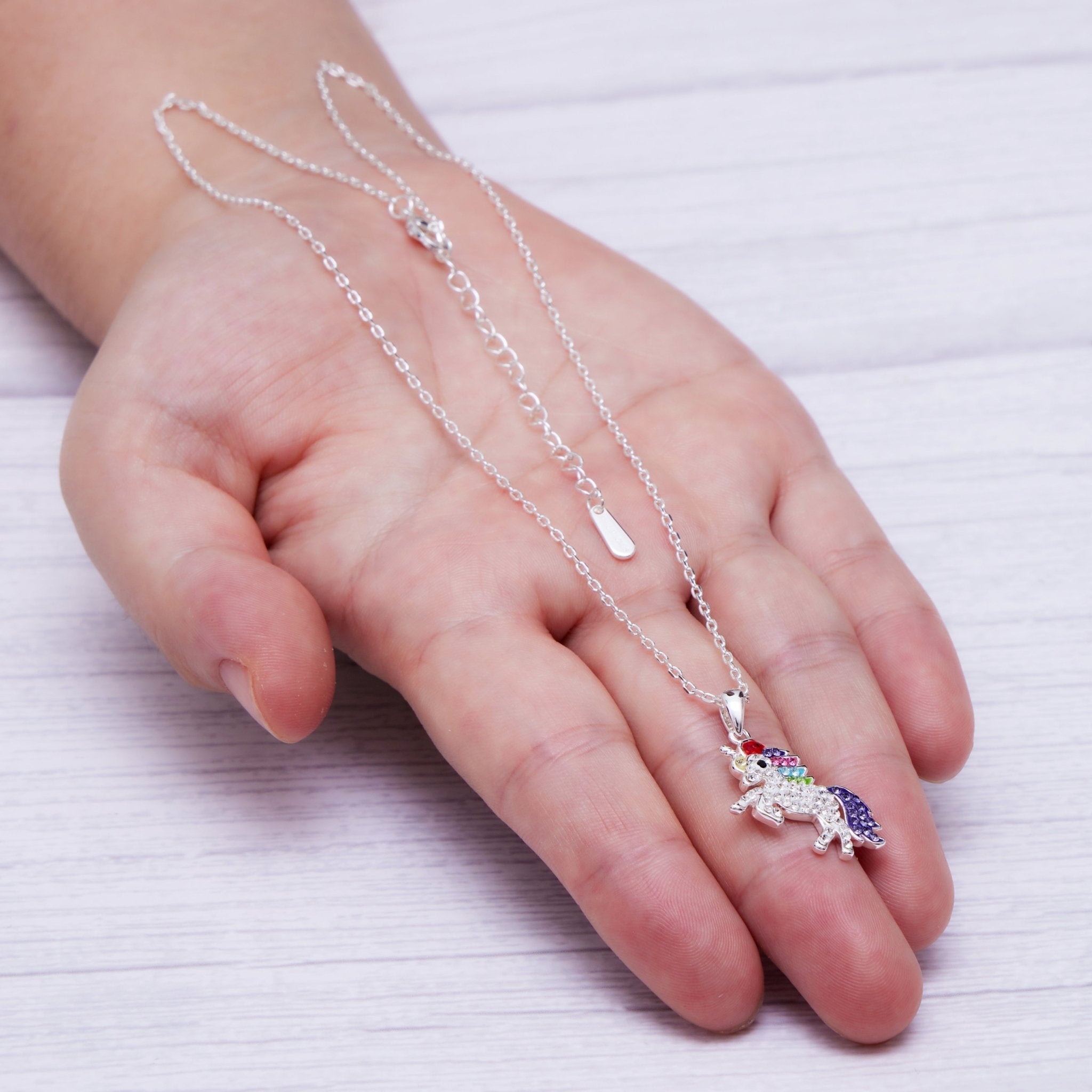 Unicorn Necklace with Zircondia® Crystals