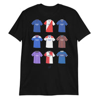 Rangers Retro Shirts Illustrated Football T-Shirt