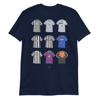 Newcastle Retro Shirts Illustrated Football T-Shirt