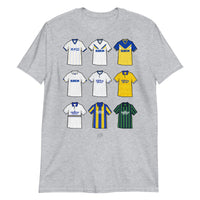 Leeds Retro Shirts Illustrated Football T-Shirt