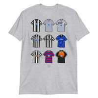 Newcastle Retro Shirts Illustrated Football T-Shirt