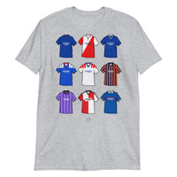 Rangers Retro Shirts Illustrated Football T-Shirt