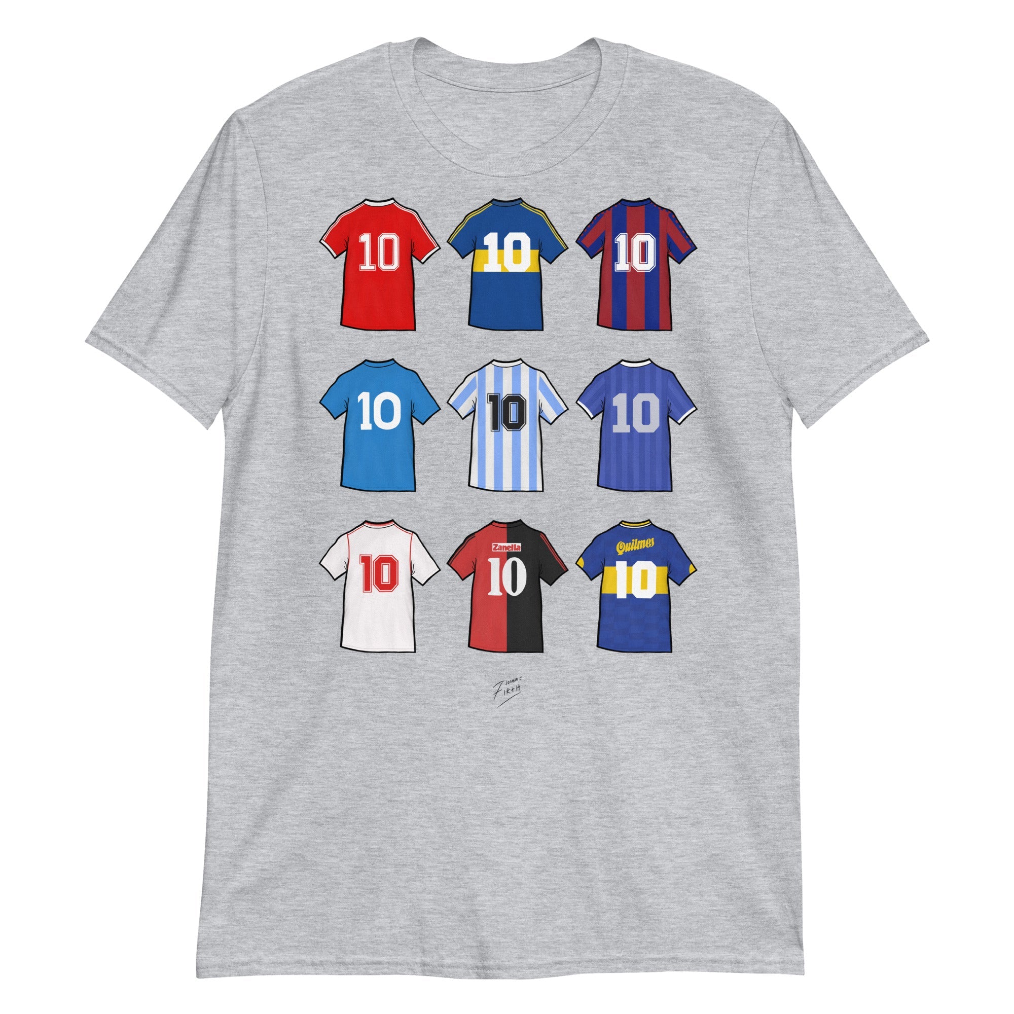 Diego Maradona Shirts Illustrated Football T-Shirt