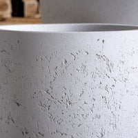 Vessara | White Mist – 55cm Extra Large Tall Concrete Planter – 32L Vase-Style Plant Pot