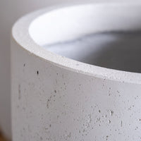 Vessara | White Mist – 68cm Extra Large Tall Concrete Vase Planter – 61L Indoor & Outdoor Decorative Plant Pot