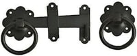 Vintage Style 6" Black Galvanised Plain Ring Gate Latch