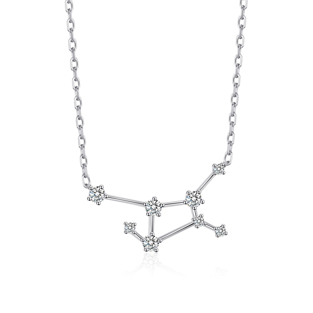 Virgo Star Sign Zodiac Constellation Necklace with Zircondia® Crystals