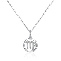 Virgo Star Sign Zodiac Necklace and Quote Card with Zircondia® Crystals