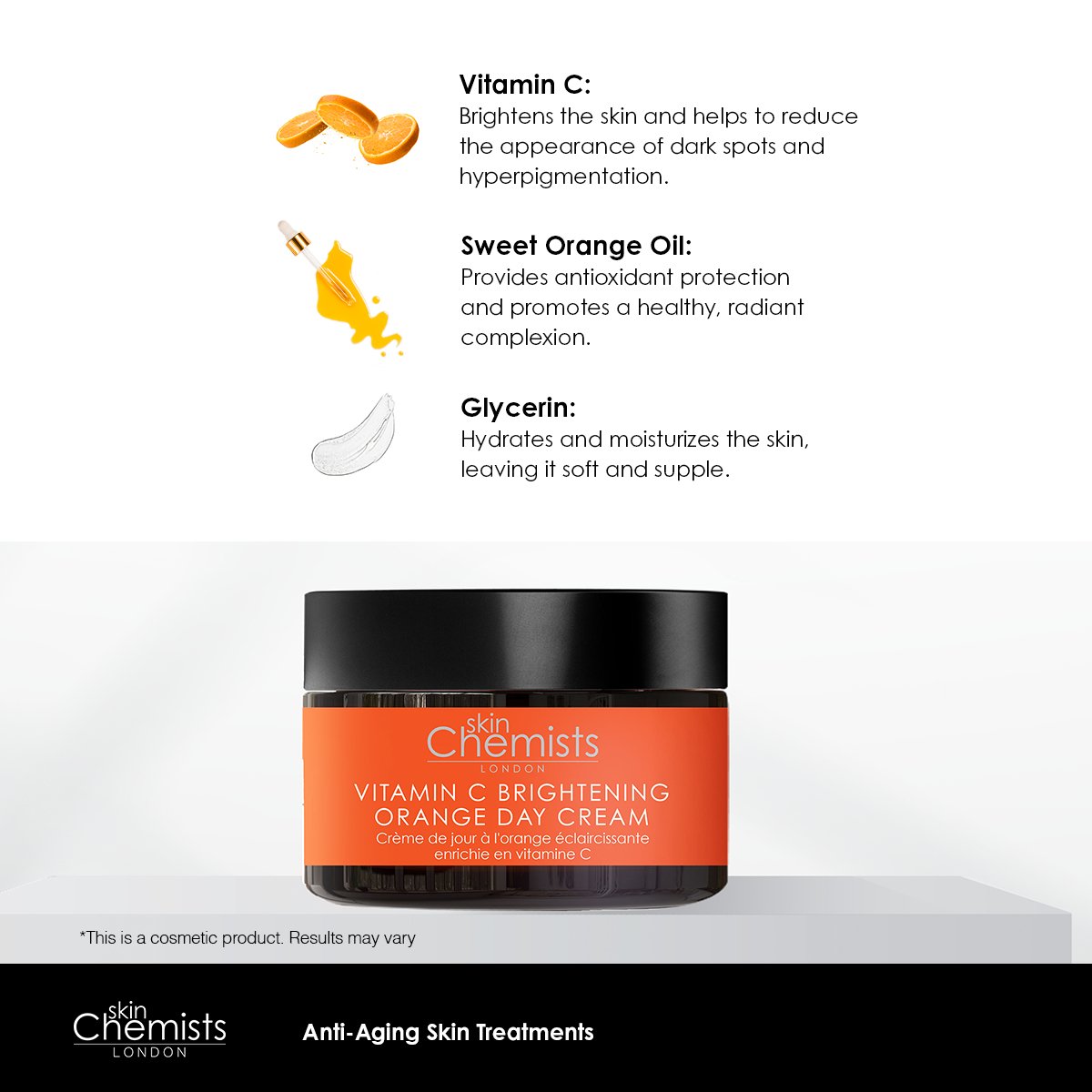 Vitamin C Brightening Orange Day Cream and Night Moisturiser