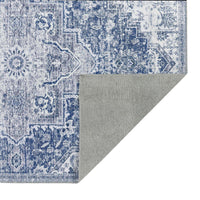 Eterna Blue Washable Rug – Vintage Charm Meets Modern Durability