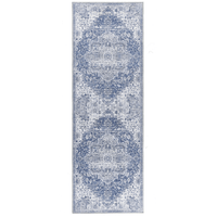 Eterna Blue Washable Rug – Vintage Charm Meets Modern Durability