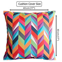 Waterproof Breathable California Multi Hollowfibre Filled Cushions 43x43cm for Outdoor Garden Bench Sofa or Indoor Use by OLIVIA ROCCO