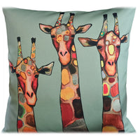 Waterproof Breathable Giraffe Hollowfibre Filled Cushions 43x43cm for Outdoor Garden Bench Sofa or Indoor Use by OLIVIA ROCCO