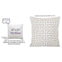 Waterproof Breathable Milano Natural Hollowfibre Filled Cushions 43x43cm for Outdoor Garden Bench Sofa or Indoor Use by OLIVIA ROCCO