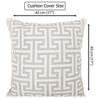 Waterproof Breathable Milano Natural Hollowfibre Filled Cushions 43x43cm for Outdoor Garden Bench Sofa or Indoor Use by OLIVIA ROCCO