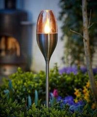 Solar Powered Flame Effect LED Stake Light x6