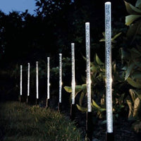 Solar-Powered Crystal Bubble Stick Stake LED Lights 8pc