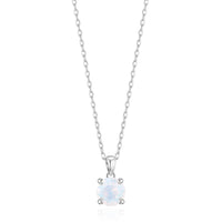 White Opal Necklace Created with Zircondia® Crystals
