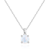White Opal Necklace Created with Zircondia® Crystals
