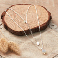 White Opal Necklace Created with Zircondia® Crystals