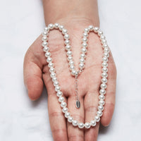 White Pearl Strand Choker Necklace