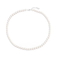 White Pearl Strand Choker Necklace