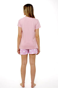 Women's Sausage Dog Print Pyjama Set T Shirt and Shorts Summer Nightwear Soft Cotton PJs Gift Idea by Daisy Dreamer