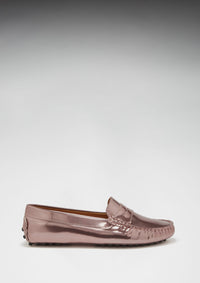 Women's Penny Driving Loafers, rose gold patent leather